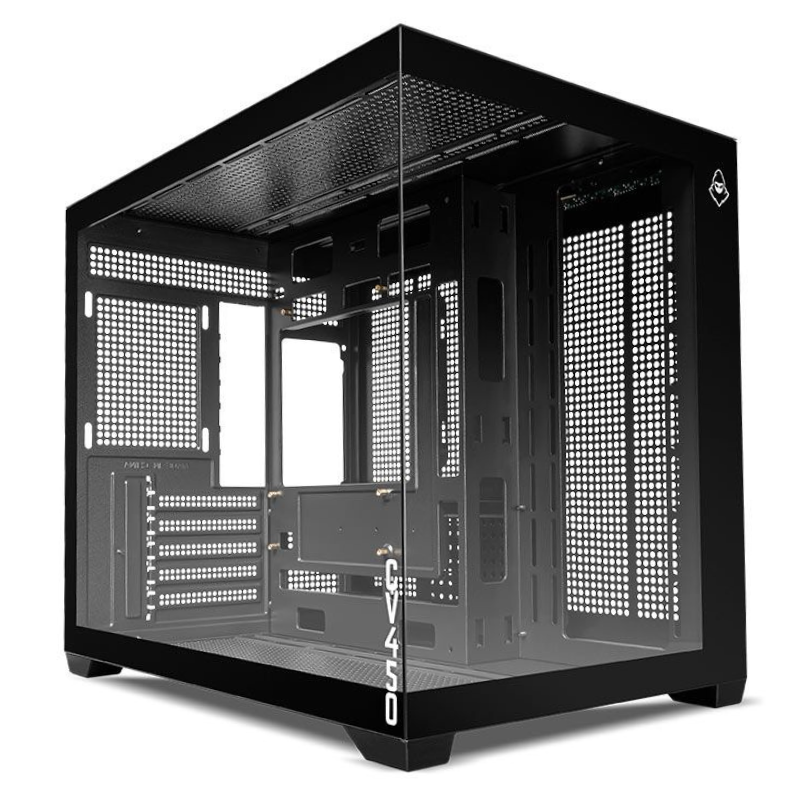 d696172f547f2e6d61bf0fa75811a1f6.png Gabinete Gamer Mancer CV450 S/Fan S/Fonte MiniTower Lateral de Vidro Preto - MCR-CV450-BK - Imagem 1