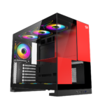 Gabinete Gamer Redragon Eternal S/Fan S/Fonte MidTower Preto e Vermelho - CA-612BR