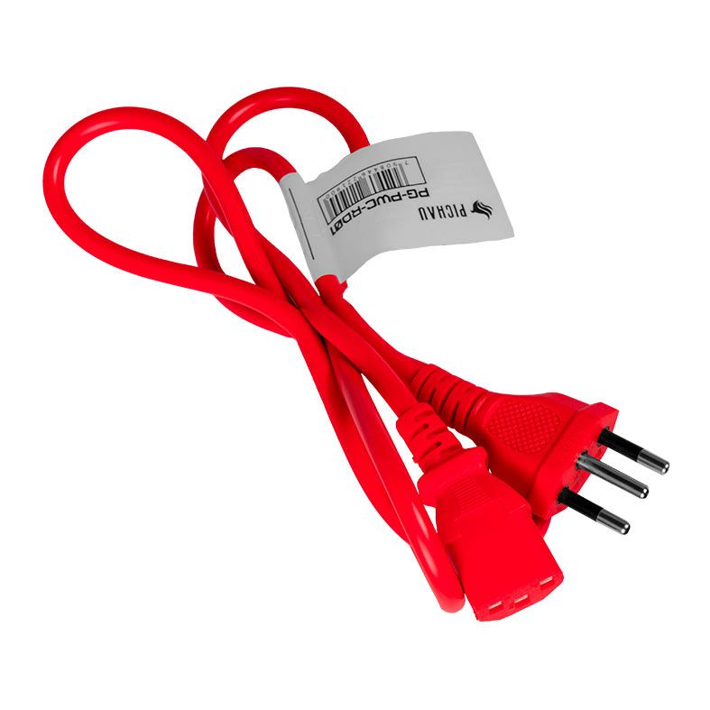 dbc0ef2964143eb2a6996e9e55412228-1.jpg Cabo De Força Pichau 1.2M 10A 3 Pinos Vermelho - PG-PWC-RD01 - Imagem 1