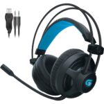 Headset Gamer Fortrek Pro H2 P2 Led Azul USB - Preto