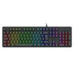 Teclado Membrana Gamer Redragon Netherbane Rainbow Full Size Preto - K521-R