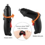 Mini Parafusadeira Elétrica Recarregável 4.2V com LED – Kit 45 Itens + Maleta - Imagem 4