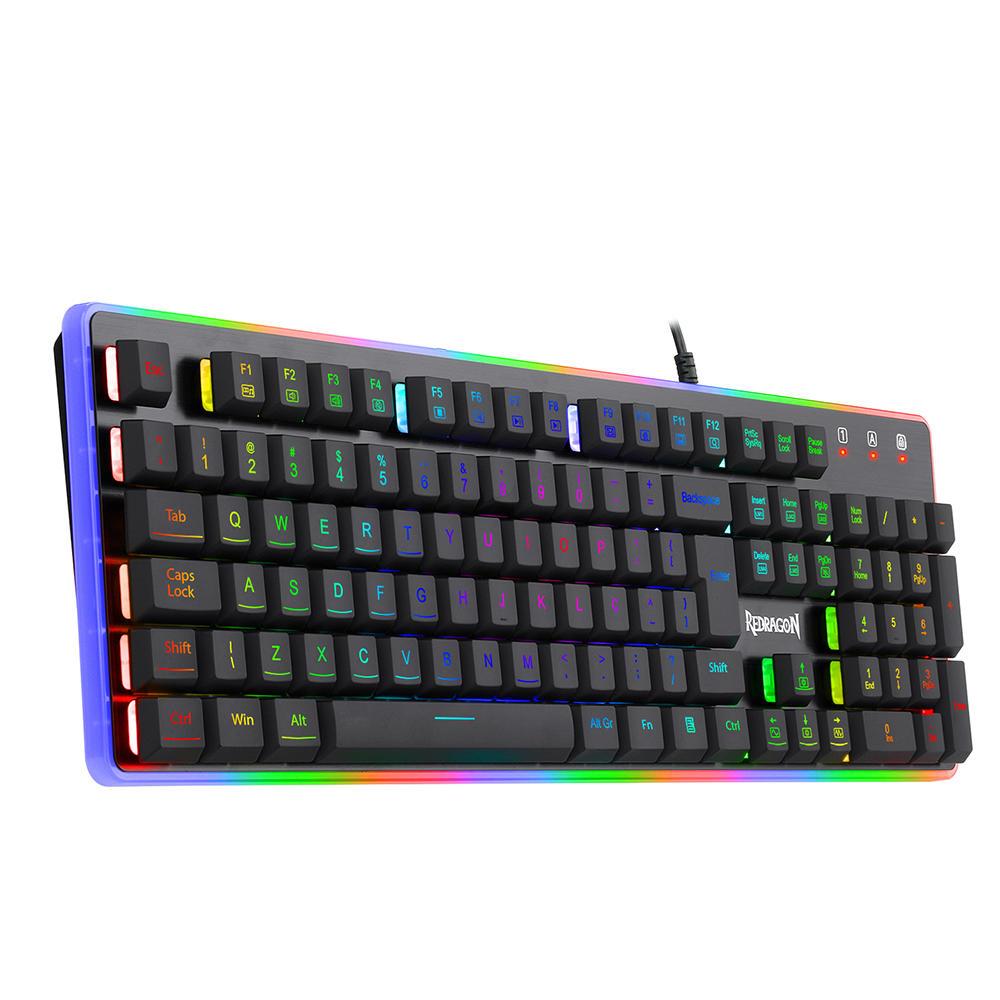 e452a47e3516b35934d02677353714d9.jpg Teclado Membrana Redragon Dyaus 2 RGB Preto ABNT2 K509RGB - Imagem 1