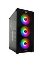 Gabinete Gamer Hayom 3 Fans S/Fonte ATX MidTower Vidro Temperado Preto – GB1769