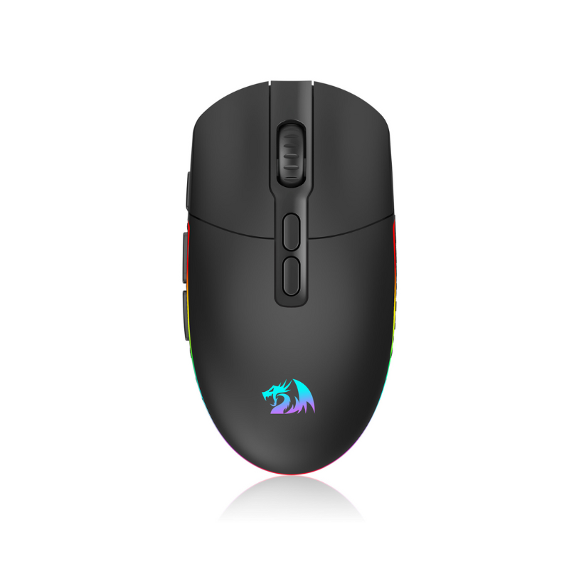 e7d21d629ff4b170cbd01b6287f47f34.png Mouse Gamer Redragon Invader Pro Sem Fio RGB 10000DPI 1000hz 9 Botões Preto - M719RGB-PRO - Imagem 1