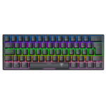Teclado Mecânico T-Dagger Arena Pro Sem Fio Rainbow 60% Switch Marrom Preto - T-TGK321PRO-BR PT