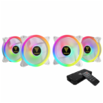 Kit 4 Fans Gamdias Aeolus 120mm Com Controladora Branco - AEOLUS M2-1204R WH