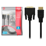 Cabo de Video 5+ HDMI/DVI 24+1 Preto 2 Metros - 018-8702