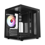 Gabinete Gamer Pichau Atom Mini-Tower Lateral de Vidro Com 1 Fan Preto - PG-ATOM-BK