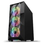 Gabinete Gamer Hayom 3 Fans S/Fonte MidTower RGB ATX Vidro Temperado Preto - GB1710 - Imagem 3