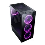 Gabinete Gamer Rise Mode Glass 06X MidTower S/Fan S/Fonte Vidro Temperado Preto - RM-CA-06X-FB - Imagem 2
