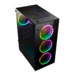 Gabinete Gamer Rise Mode Glass 06x MidTower ATX Vidro Temperado 6xFans ARGB S/Fonte Preto - RM-CA-06XB-ARGB - Imagem 4