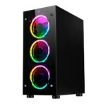 Gabinete Gamer Rise Mode Glass 06x MidTower ATX Vidro Temperado 6xFans ARGB S/Fonte Preto - RM-CA-06XB-ARGB - Imagem 7