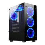 Gabinete Gamer Rise Mode Glass 06x MidTower ATX Vidro Temperado 6xFans ARGB S/Fonte Preto - RM-CA-06XB-ARGB - Imagem 2
