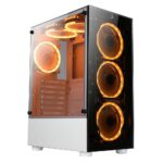 Gabinete Gamer Rise Mode Glass 06x 6 Fans S/Fonte MidTower ARGB ATX Vidro Temperado Branco - RM-CA-06XW-ARGB - Imagem 2