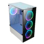 Gabinete Gamer Rise Mode Glass 06x 6 Fans S/Fonte MidTower ARGB ATX Vidro Temperado Branco - RM-CA-06XW-ARGB - Imagem 6
