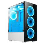 Gabinete Gamer Rise Mode Glass 06x 6 Fans S/Fonte MidTower ARGB ATX Vidro Temperado Branco - RM-CA-06XW-ARGB - Imagem 4