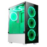 Gabinete Gamer Rise Mode Glass 06x 6 Fans S/Fonte MidTower ARGB ATX Vidro Temperado Branco - RM-CA-06XW-ARGB - Imagem 5