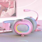 Headset Gamer Fifine SuperFrame Edition SFH6 RGB 7.1 Surround 50mm USB - Rosa - Imagem 4