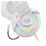 Headset Gamer Redragon Lamia 2 RGB 40mm 7.1 Branco Suporte Incluso - H320W-RGB - Imagem 4