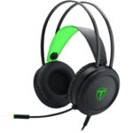 Headset Gamer T-Dagger Ural LED Verde Driver 40mm Preto e Verde - T-RGH202 - Imagem 2