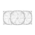 Kit 3 Fans Rise Mode Aura Frost Pro ARGB Com Controladora 120mm Branco - RM-CF-02-ARGB - Imagem 5