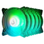Kit 5 Cooler Fan Rise Mode Crystal Sound 120mm ARGB Transparente - RM-CS-02-ARGB - Imagem 2