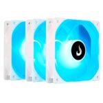 Kit Cooler Fan Rise Mode 3x120mm RGB 12V Controladora Branco - RM-CF-02-RGB - Imagem 2