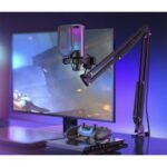 Microfone Fifine Ampligame A6T RGB USB Black BraçoArticulado - Imagem 6