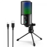 Microfone Gamer Fifine K669-PRO RGB USB Plug And Play - Preto - Imagem 2