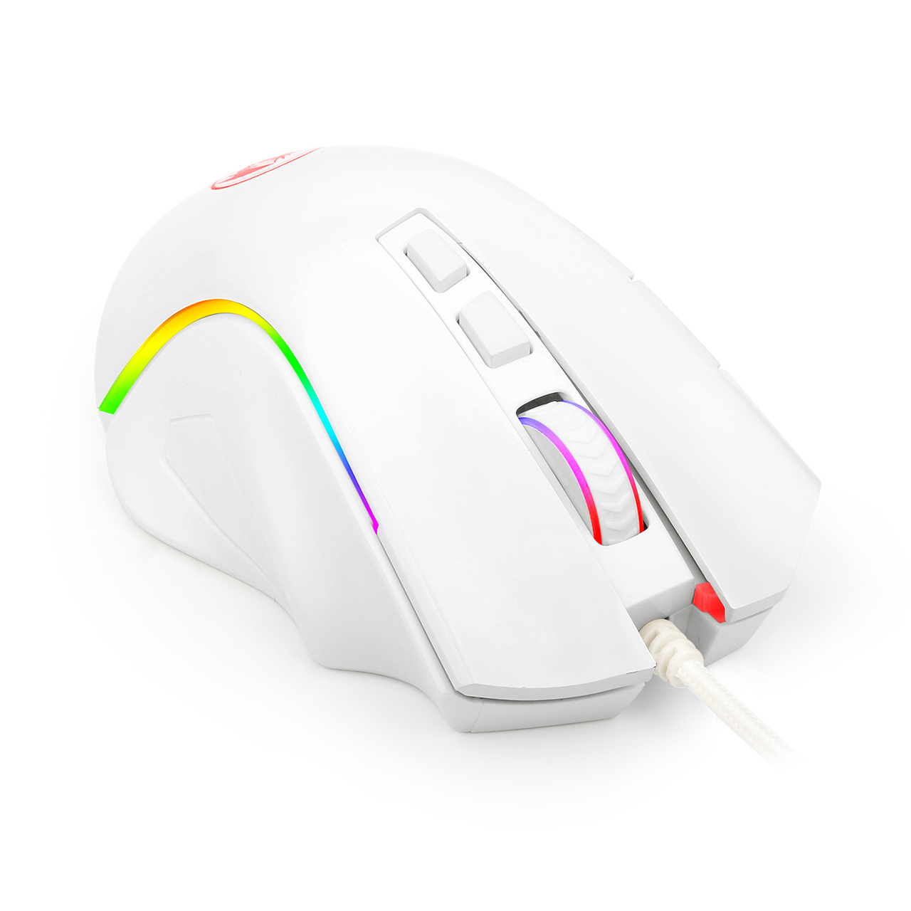 Mouse Gamer Redragon Griffin RGB 7200DPI USB 6 Botões Lunar White - M607W - Imagem 3