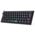 Teclado Mecanico Fizz Redragon Preto RGB Swit/Red K617-RGB-B - Imagem 3