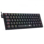 Teclado Mecanico Fizz Redragon Preto RGB Swit/Red K617-RGB-B - Imagem 5