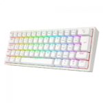 Teclado Mecânico Gamer Redragon Fizz Pro RGB Switch Marrom ABNT2 Branco K616-RGB-W - Imagem 4