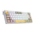 Teclado Mecânico Redragon Fizz RGB Switch Brown Amarelo Branco Cinza - K617RGB-YL&WT&GY - Imagem 2