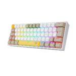 Teclado Mecânico Redragon Fizz RGB Switch Brown Amarelo Branco Cinza - K617RGB-YL&WT&GY - Imagem 3
