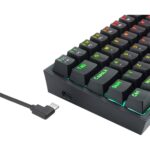 Teclado Mecânico Gamer Redragon Fizz RGB Switch Brown Preto - K617-RGB-B - Imagem 3