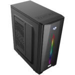 Gabinete Gamer Kalkan Veld Lite RGB S/Fan S/Fonte ATX MidTower Fita LED RGB Preto - KLK00071 - Imagem 4