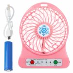 Mini Ventilador Portátil Recarregável Preto 3 Velocidades - Imagem 4