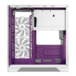 Gabinete Gamer Mancer CV100 3 Fans S/Fonte MidTower Lateral De Vidro Purple Edition Branco - MCR-CV100-PEW - Imagem 4