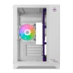 Gabinete Gamer Mancer CV100 3 Fans S/Fonte MidTower Lateral De Vidro Purple Edition Branco - MCR-CV100-PEW - Imagem 3