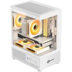 Gabinete Gamer Kalkan Hakon S/Fan S/Fonte Micro-ATX Vidro Temperado Duplo USB 3.0 Panorâmico Branco - KLK00081 - Imagem 2