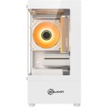 Gabinete Gamer Kalkan Hakon S/Fan S/Fonte Micro-ATX Vidro Temperado Duplo USB 3.0 Panorâmico Branco - KLK00081 - Imagem 3