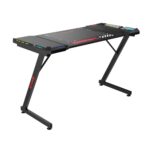 Mesa Gamer Redragon GD-1104E-L RGB Fibra De Carbono Em Z Reforçada C/Mousepad 120x60x74cm Preto 120x60x74cm - GD-1104E-L - Imagem 3