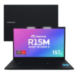 Notebook Positivo Vision R15M 15” FHD AMD Ryzen 7-5825U Linux 8GB RAM 256GB SSD Wi-Fi 6 IPS Minitela Preto