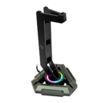 Suporte Para Headset Pichau PhantomRest RGB USB Preto - PCH-PHTR-BL01