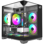 Gabinete Gamer Kalkan Midgard Vision S/Fan S/Fonte Micro ATX Aquário Panorâmico Preto - KLK00086