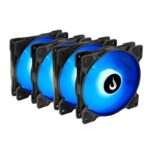 Kit 4 Fans Rise Mode X ARGB 120mm S/Controladora Preto - RM-XLD-ARGB - Imagem 2