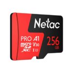 Cartão De Memória 256GB Netac P500 Extreme Pro Micro SDXC Classe U3 C/Adaptador SD V30 A1 - NT02P500PRO-2 - Imagem 2