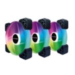 Kit 3 Cooler Fan Hayom FC1306 RGB 120mm 12cm S/Controladora - FC1306